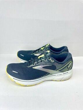 Brooks Ghost Running Shoes - Navy with Yellow Accents